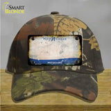 Pure Michigan Rusty Blank Novelty License Plate Hat Cotton / Camoflauge