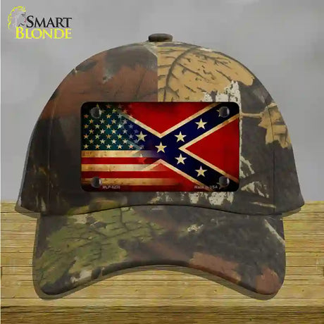 American Confederate Flag Novelty License Plate Hat Cotton / Camoflauge