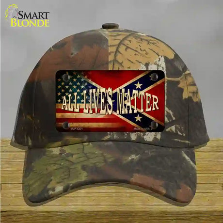 All Lives Matter Flag Novelty License Plate Hat Cotton / Camoflauge