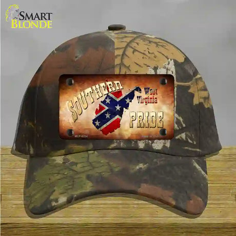 Southern Pride West Virginia Novelty License Plate Hat Cotton / Camoflauge