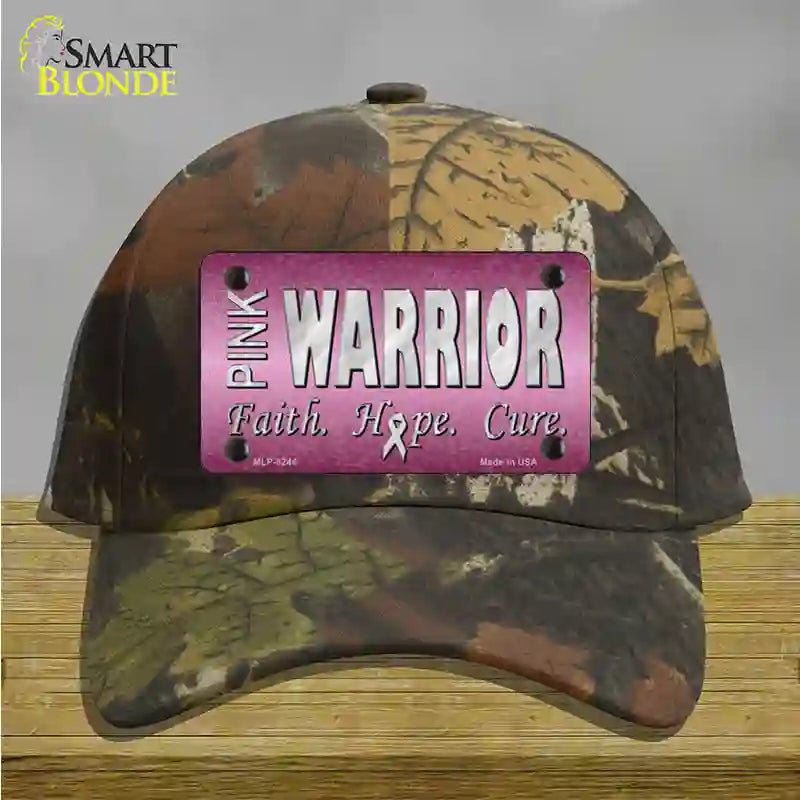 Pink Warrior Novelty License Plate Hat Cotton / Camoflauge