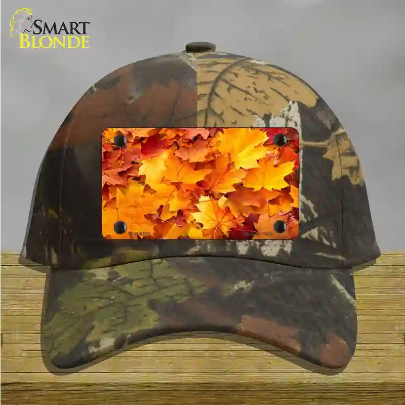 Fall Leaves Novelty License Plate Hat Cotton / Camoflauge