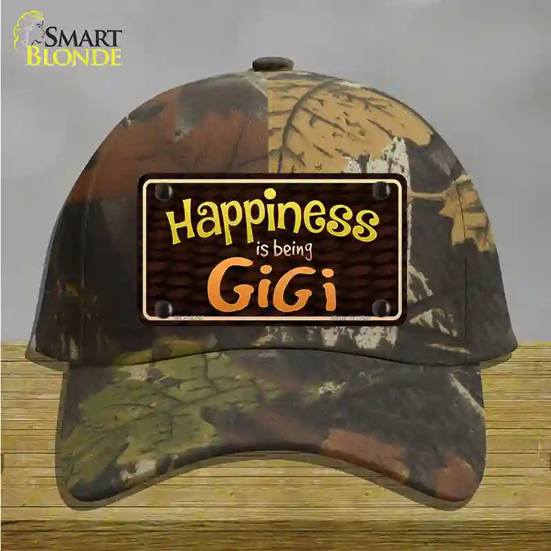 Happiness Is Being Gigi Novelty License Plate Hat Cotton / Camoflauge