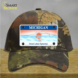 Michigan Great Lakes Blank Novelty License Plate Hat Cotton / Camoflauge