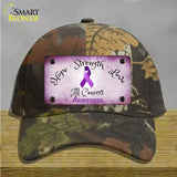 All Cancer Awareness Novelty License Plate Hat Cotton / Camoflauge