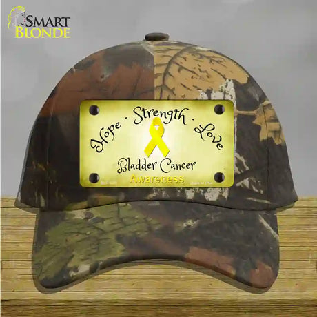 Bladder Cancer Ribbon Novelty License Plate Hat Cotton / Camoflauge