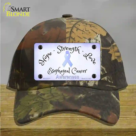 Esophageal Cancer Ribbon Novelty License Plate Hat Cotton / Camoflauge