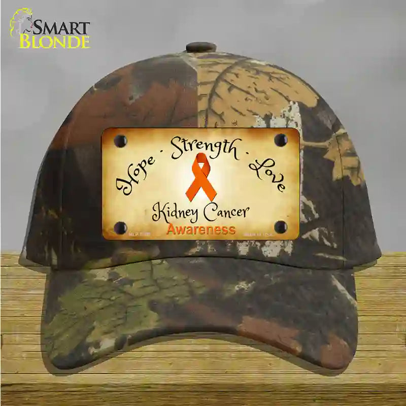 Kidney Cancer Ribbon Novelty License Plate Hat Cotton / Camoflauge