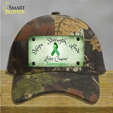 Liver Cancer Ribbon Novelty License Plate Hat Cotton / Camoflauge