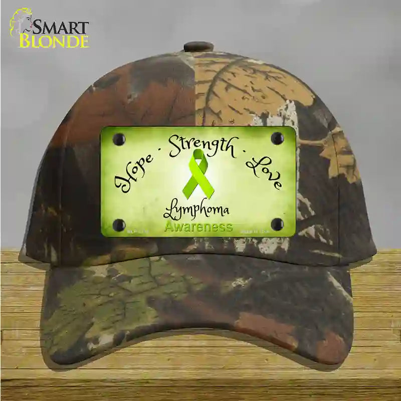 Lymphoma Cancer Ribbon Novelty License Plate Hat Cotton / Camoflauge