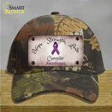 Honors Caregivers Ribbon Novelty License Plate Hat Cotton / Camoflauge