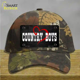 Country Boys Novelty License Plate Hat Cotton / Camoflauge