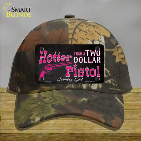 Two Dollar Pistol Novelty License Plate Hat Cotton / Camoflauge