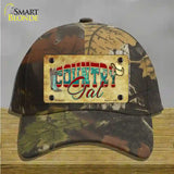 Country Gal Novelty License Plate Hat Cotton / Camoflauge