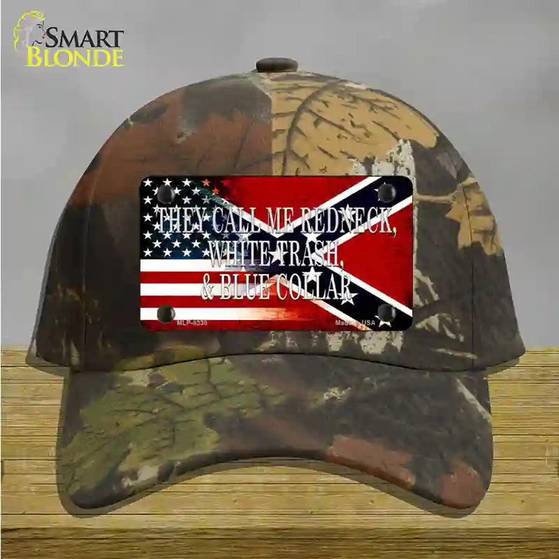 They Call Me Redneck Novelty License Plate Hat Cotton / Camoflauge