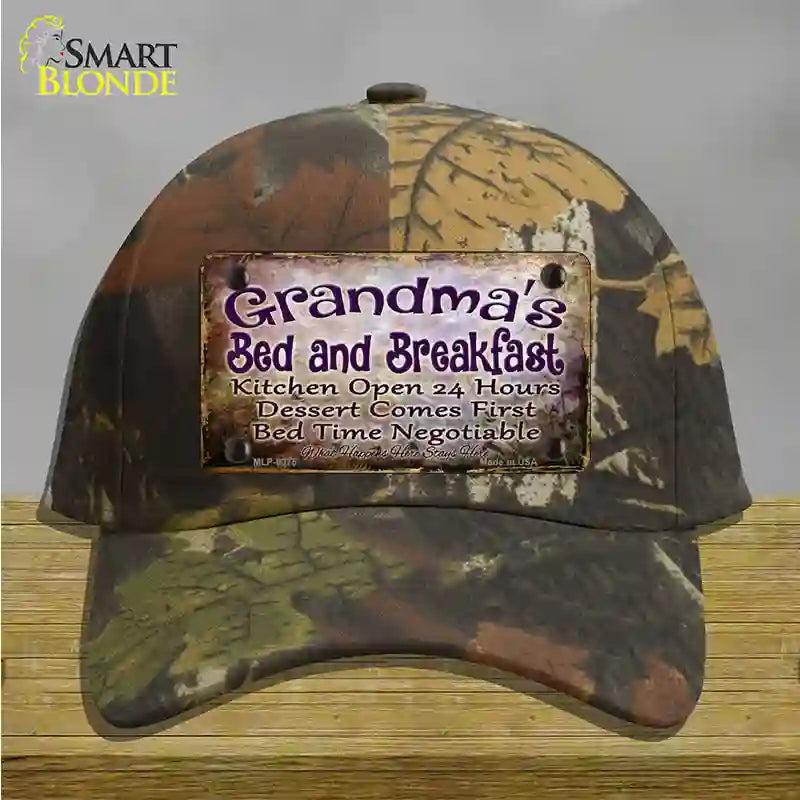 Grandmas Bed & Breakfast Novelty License Plate Hat Cotton / Camoflauge