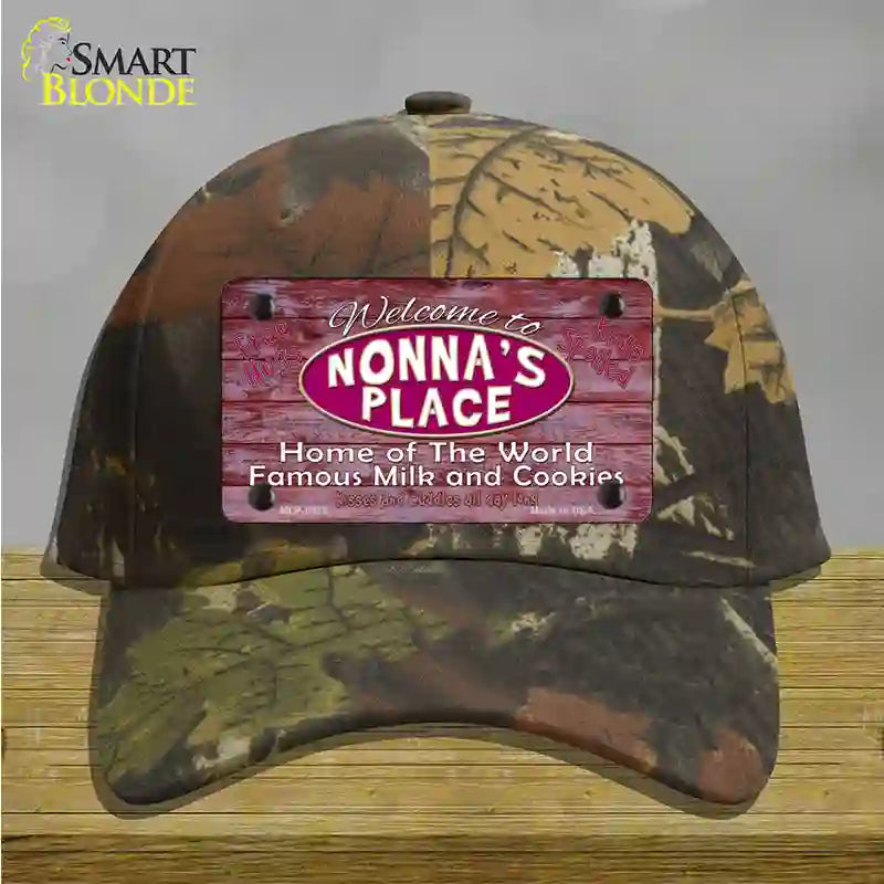 Nonnas Place Novelty License Plate Hat Cotton / Camoflauge