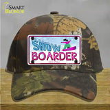 Snow Boarder Girl Novelty License Plate Hat Cotton / Camoflauge