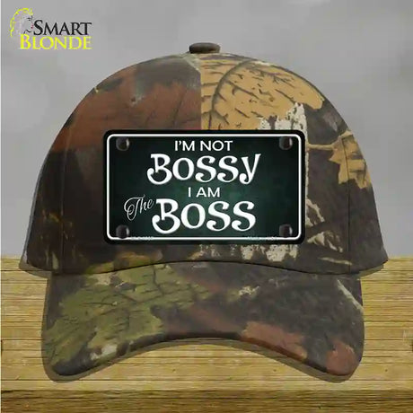 Im Not Bossy Novelty License Plate Hat Cotton / Camoflauge