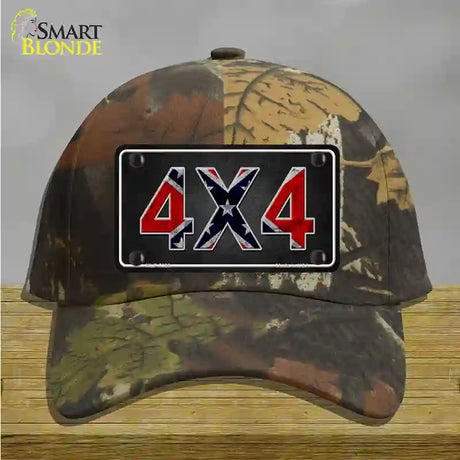 4x4 Confederate Novelty License Plate Hat Cotton / Camoflauge