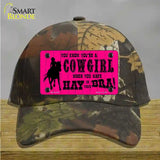 Pink Cowgirl Novelty License Plate Hat Cotton / Camoflauge