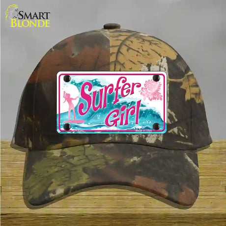 Surfer Girl Novelty License Plate Hat Cotton / Camoflauge