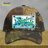 Surfer Dude Novelty License Plate Hat Cotton / Camoflauge