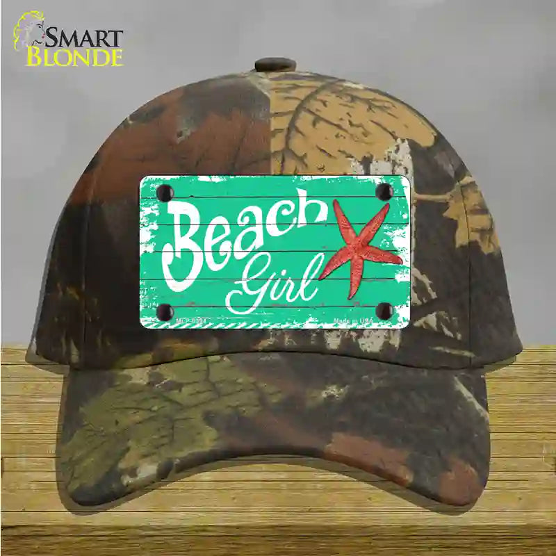 Beach Girl Novelty License Plate Hat Cotton / Camoflauge