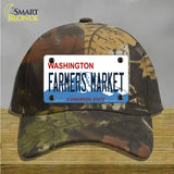 Farmers Market Washington Novelty License Plate Hat Cotton / Camoflauge