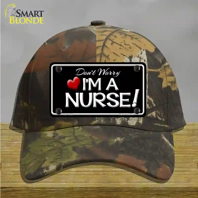 Im A Nurse Novelty License Plate Hat Cotton / Camoflauge