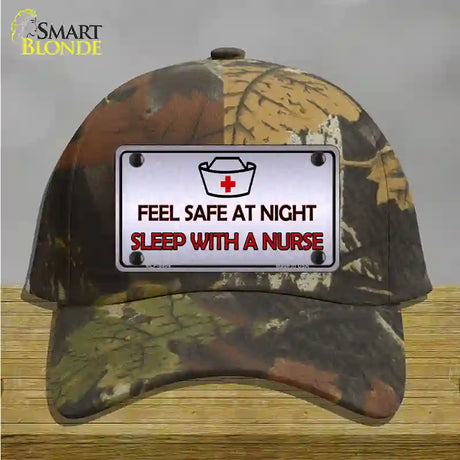 Feel Safe At Night Novelty License Plate Hat Cotton / Camoflauge