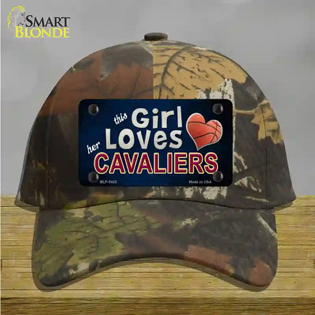 This Girl Loves Her Cavaliers Novelty License Plate Hat Cotton / Camoflauge