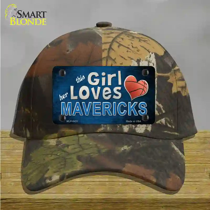 This Girl Loves Her Mavericks Novelty License Plate Hat Cotton / Camoflauge