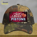 This Girl Loves Her Pistons Novelty License Plate Hat Cotton / Camoflauge