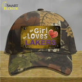 This Girl Loves Her Lakers Novelty License Plate Hat Cotton / Camoflauge