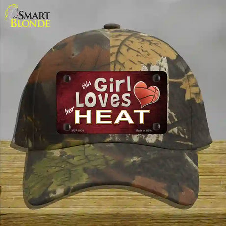 This Girl Loves Her Heat Novelty License Plate Hat Cotton / Camoflauge