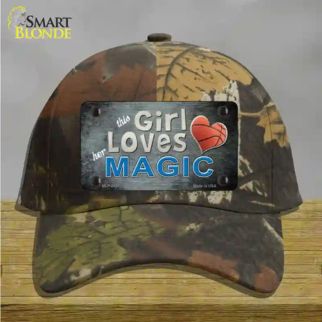 This Girl Loves Her Magic Novelty License Plate Hat Cotton / Camoflauge