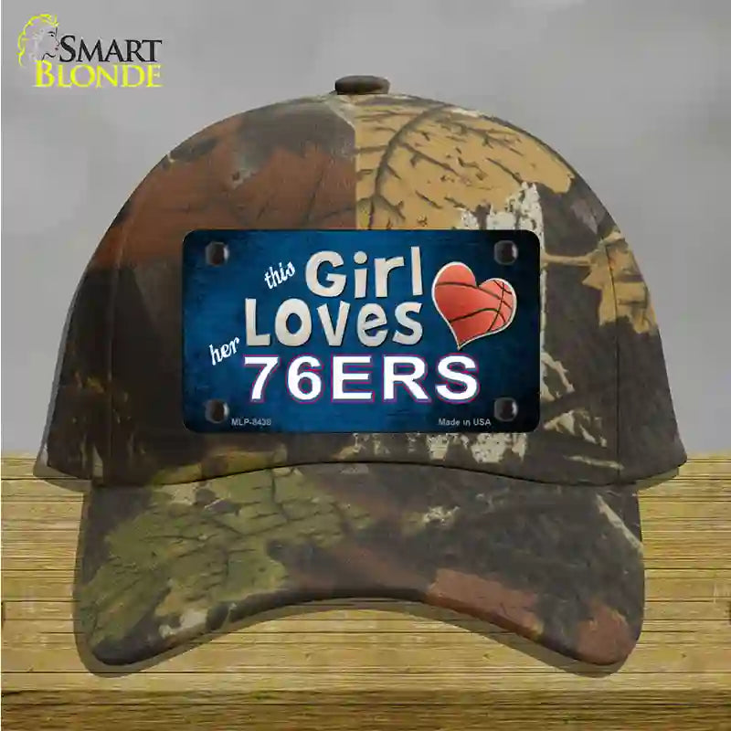 This Girl Loves Her 76ers Novelty License Plate Hat Cotton / Camoflauge