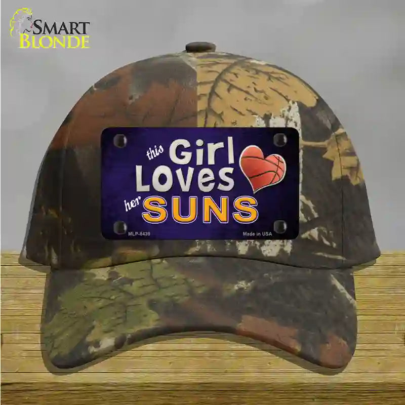 This Girl Loves Her Suns Novelty License Plate Hat Cotton / Camoflauge