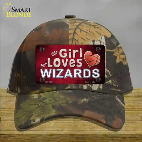 This Girl Loves Her Wizards Novelty License Plate Hat Cotton / Camoflauge