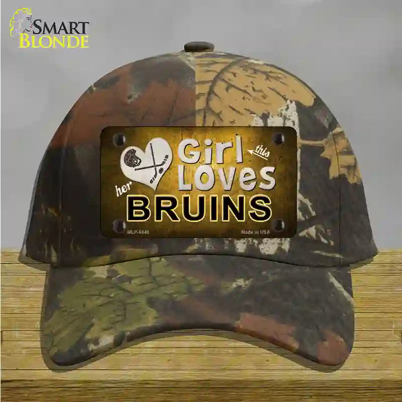 This Girl Loves Her Bruins Novelty License Plate Hat Cotton / Camoflauge