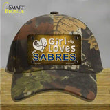 This Girl Loves Her Sabres Novelty License Plate Hat Cotton / Camoflauge