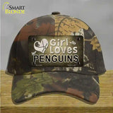 This Girl Loves Her Penguins Novelty License Plate Hat Cotton / Camoflauge