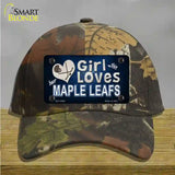 This Girl Loves Her Maple Leafs Novelty License Plate Hat Cotton / Camoflauge