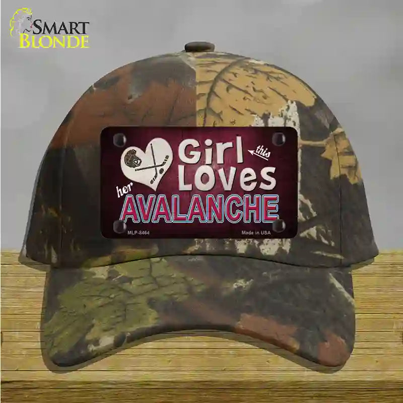 This Girl Loves Her Avalanche Novelty License Plate Hat Cotton / Camoflauge