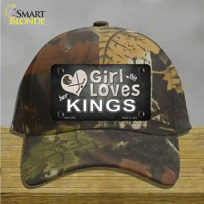 This Girl Loves Her Kings Hockey Novelty License Plate Hat Cotton / Camoflauge