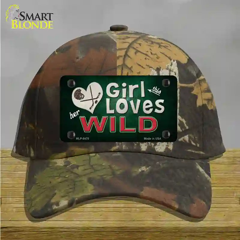 This Girl Loves Her Wild Novelty License Plate Hat Cotton / Camoflauge