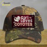 This Girl Loves Her Coyotes Novelty License Plate Hat Cotton / Camoflauge