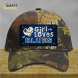 This Girl Loves Her Blues Novelty License Plate Hat Cotton / Camoflauge