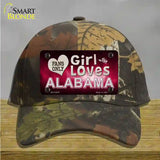 This Girl Loves Alabama Novelty License Plate Hat Cotton / Camoflauge